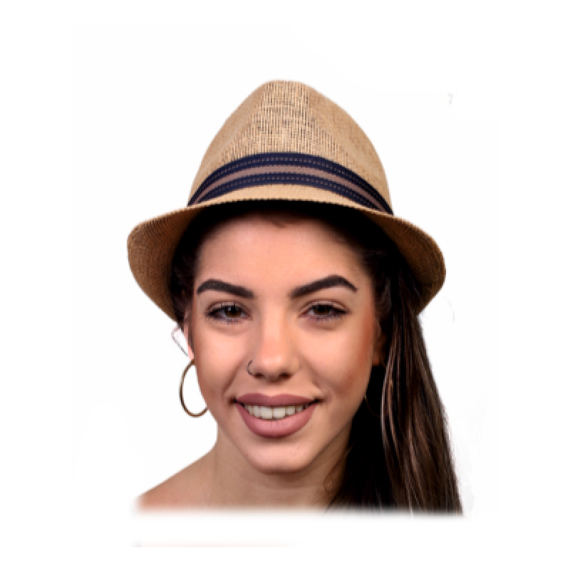 Καπέλο Καβουράκι Με Κορδέλα Μπεζ