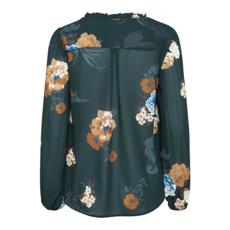 Μπλούζα Εμπριμέ/Φλοράλ Πετρόλ Fransa