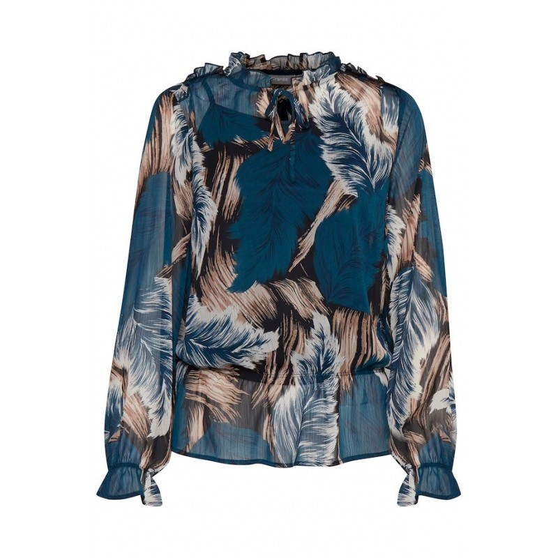 Μπλούζα Φλοράλ Πετρόλ Fransa