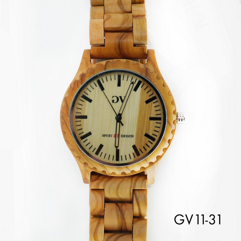 Ρολόι Χειρός Ξύλινο Μπρασελέ GV11-31