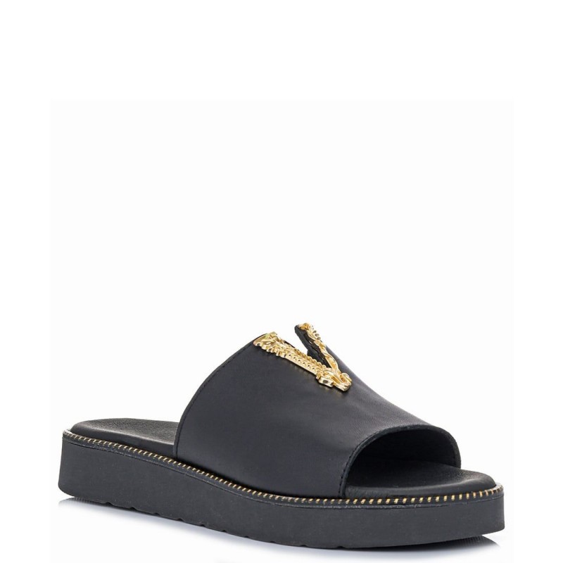 Flatforms Migato Δερμάτινα Μαύρα 