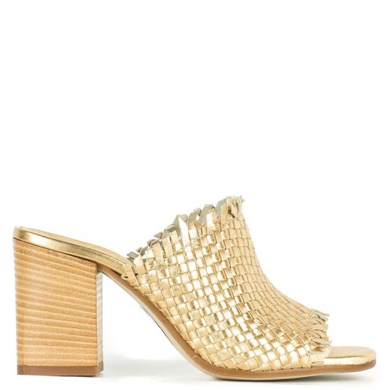 Χρυσό Δερμάτινο Mule AP2013-L18