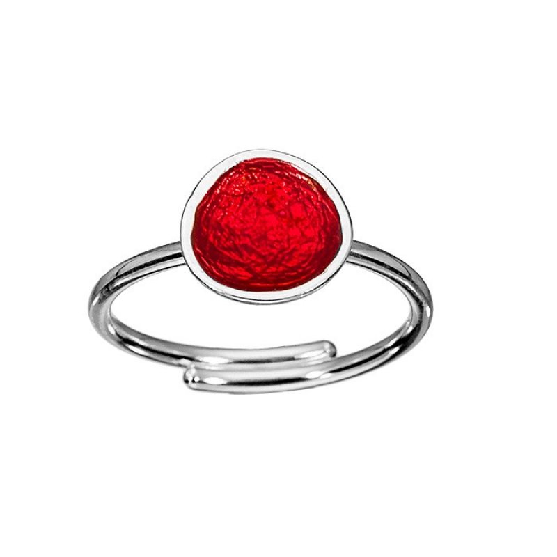 Δαχτυλίδι 925 Σμάλτο Κόκκινο Onirolithi