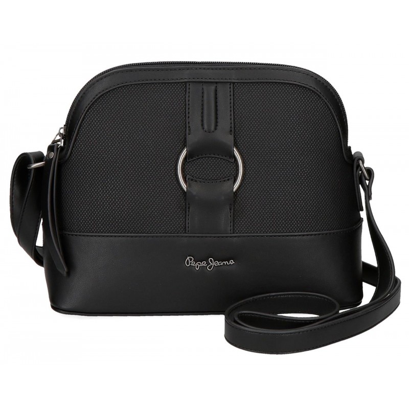 Τσάντα Ώμου Pepe Jeans Μαύρη 26x20x10εκ