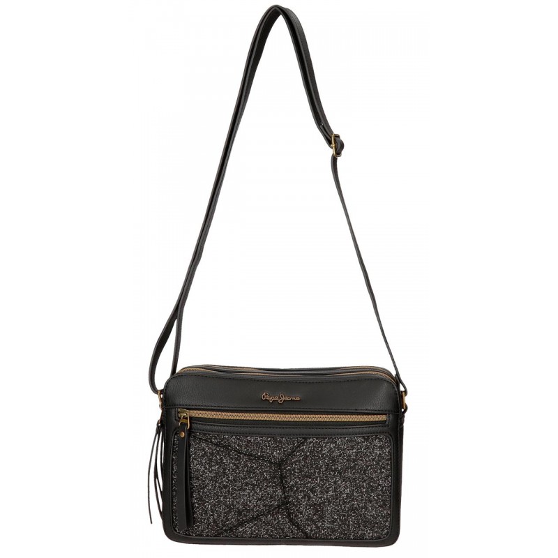 Τσάντα Ώμου Pepe Jeans Μαύρη 25x28x6.5εκ