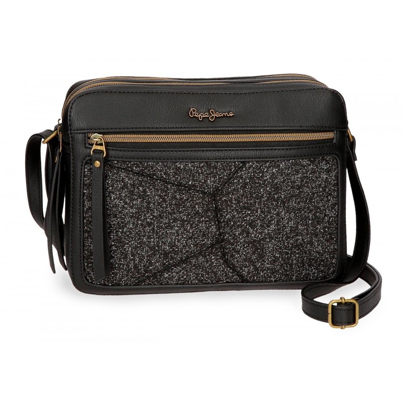 Τσάντα Ώμου Pepe Jeans Μαύρη 25x28x6.5εκ