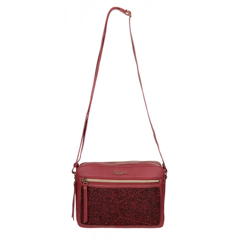 Τσάντα Ώμου Pepe Jeans Μπορντό 25x28x6.5εκ