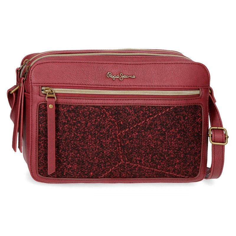 Τσάντα Ώμου Pepe Jeans Μπορντό 25x28x6.5εκ