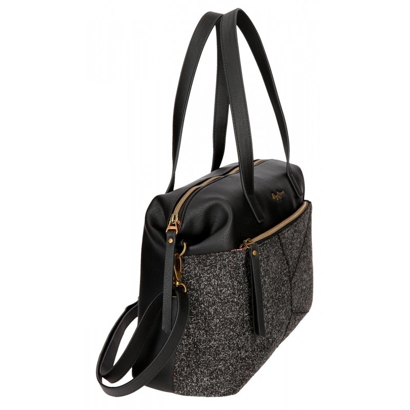Τσάντα Ώμου Pepe Jeans Μαύρη 35x23x14εκ