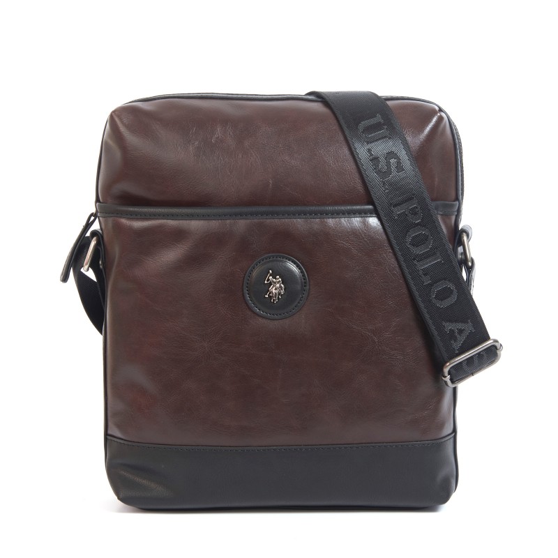Τσαντάκι Ανδρικό US Polo Assn. Καφέ 24X8X28cm